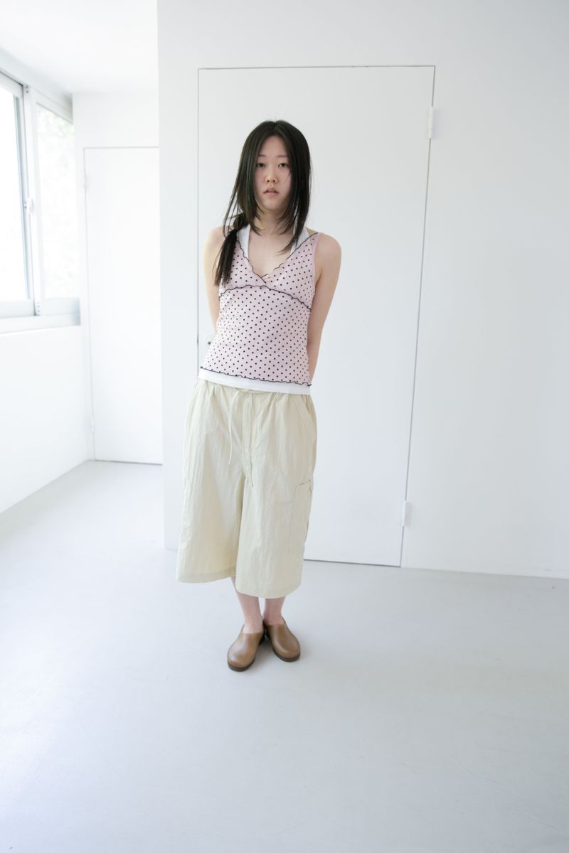 nylon button pocket bermuda pants(3colors)