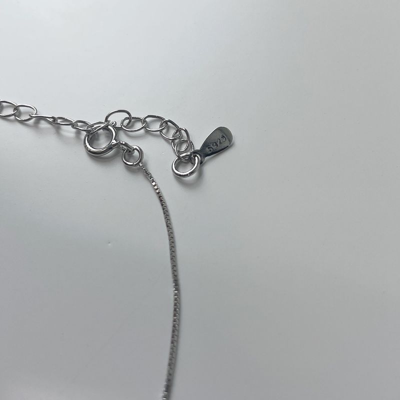 simple square necklace (925silver)