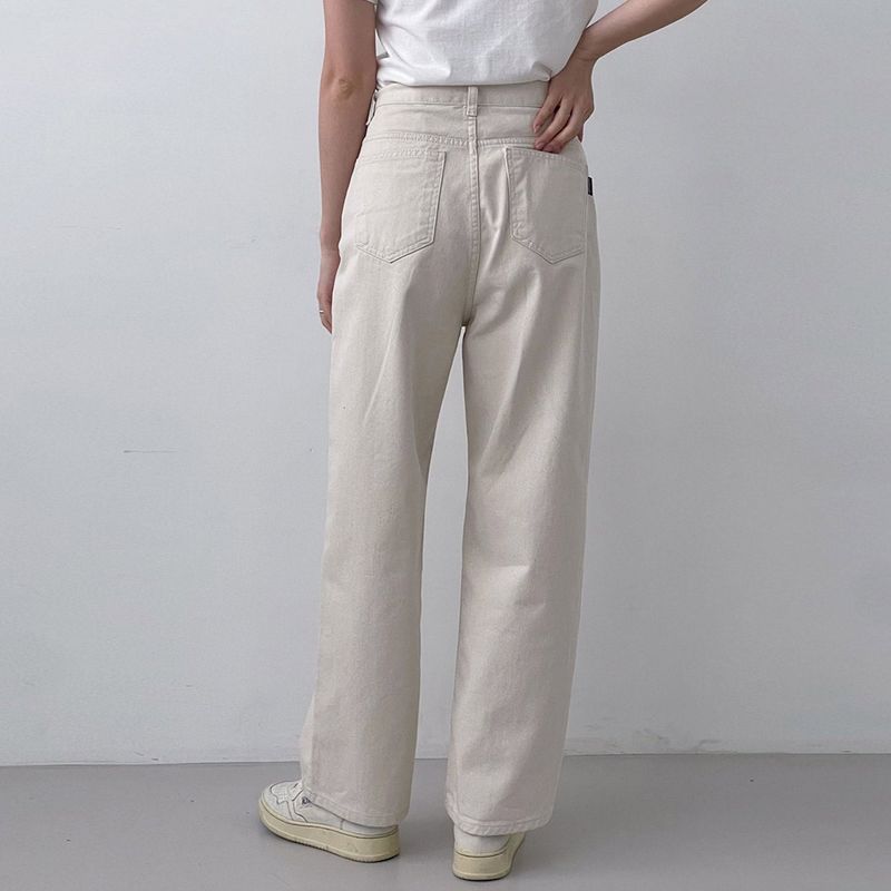 BASIC COTTON PANTS [IVORY]