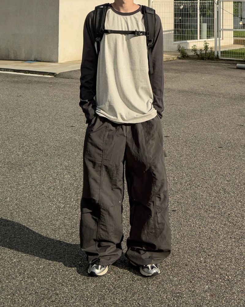 Dock rivet panel nylon pants