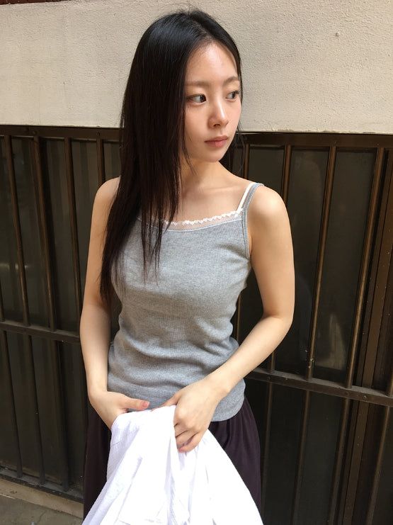 BAON（バオン）の「Shimori Heart Lace Sleeveless（Tops）」