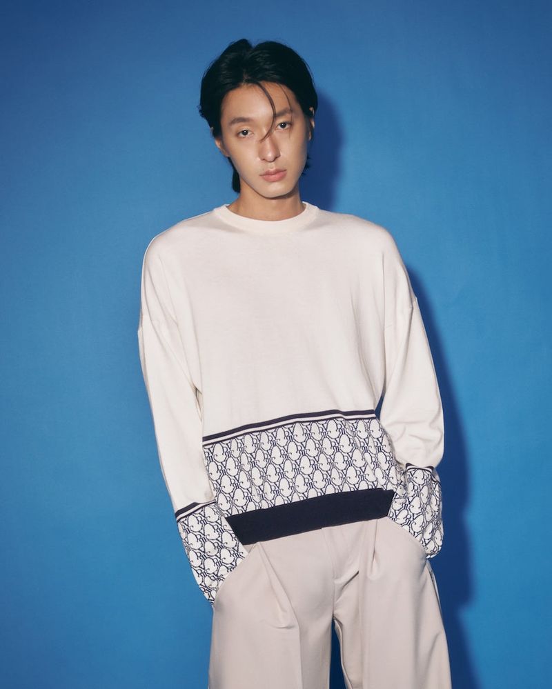 DVRK（ダーク）の「DVRK PRIVÉ STRIPED MONOGRAM SWEATER - CREAM（Tops）」