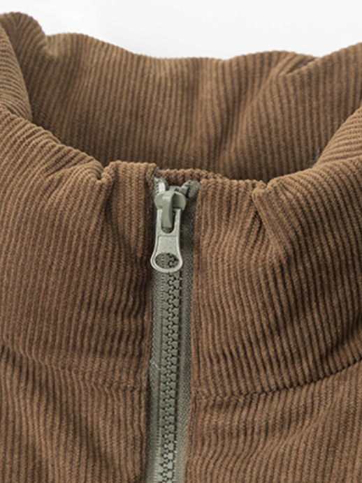 Sandy Two-Tone Corduroy Puffer Jacket