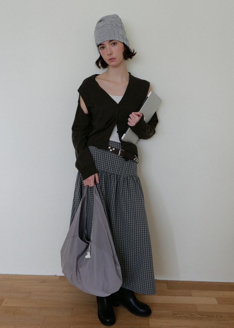 Airy Folding Hobo Bag_Pale Purple