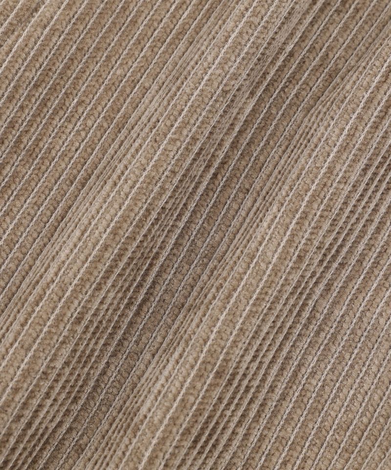 Curved Corduroy Pants - Beige