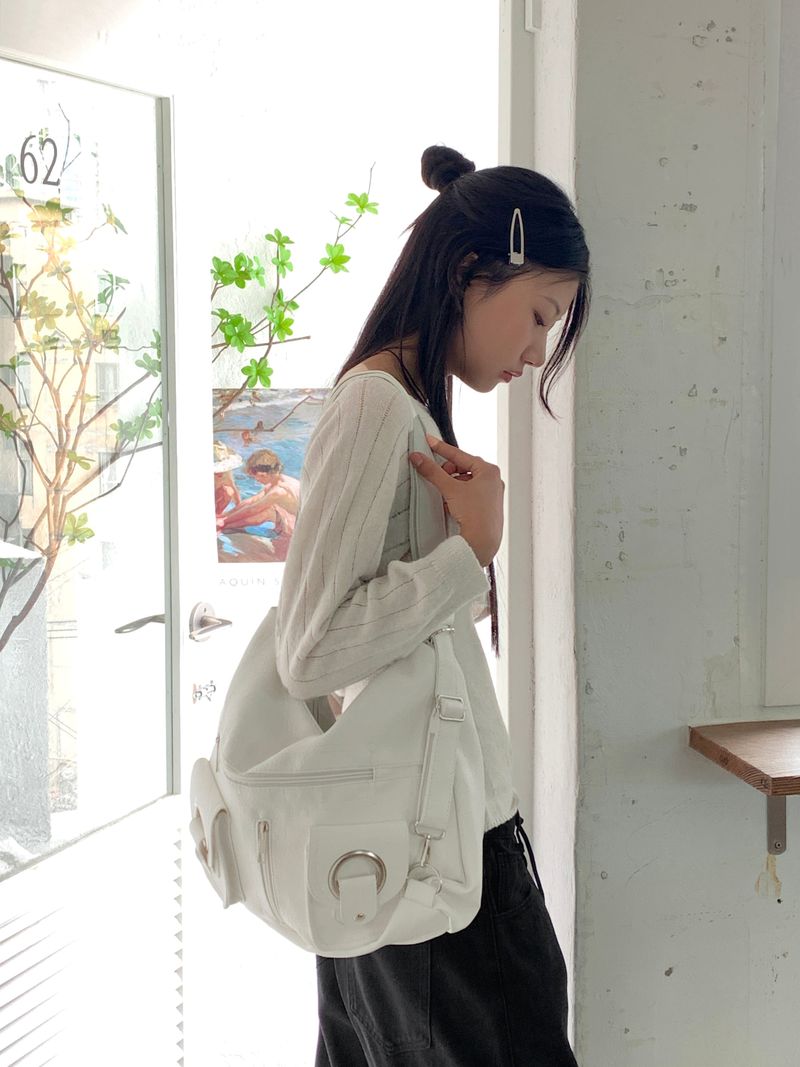 Berkan ring strap pocket two-way storage backpack shoulder bag