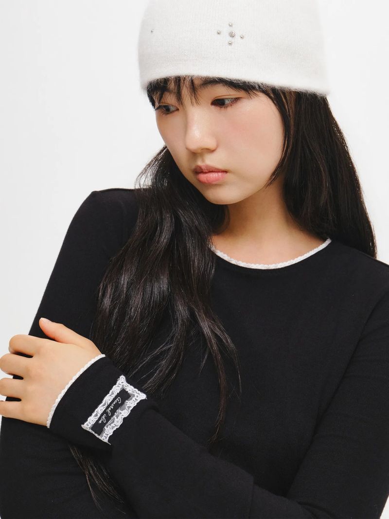 GENERAL IDEA（ジェネラルアイディア）の「レース ラウンドネック Tシャツ（トップス）」