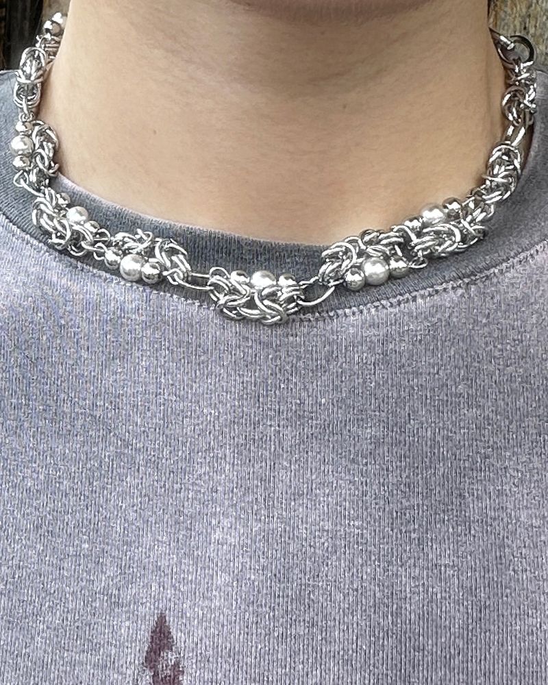 Nuclear Pearl O-ring Connection Necklace