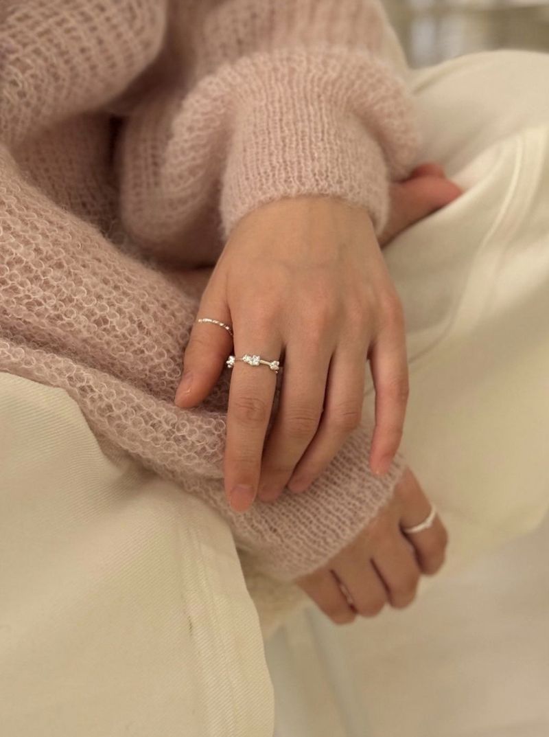 Poin flower ring • silver925