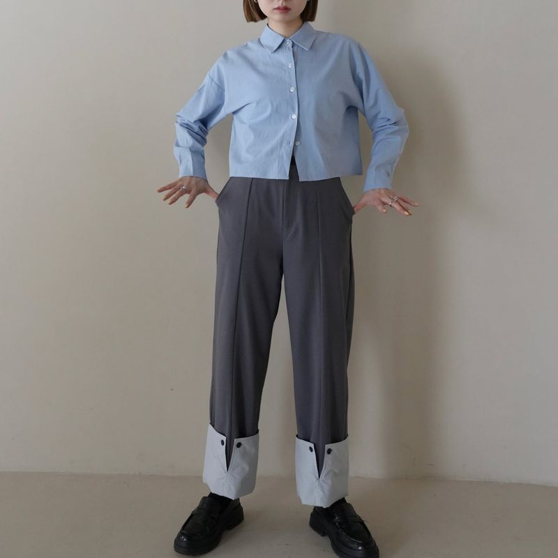 roll-up wide pants