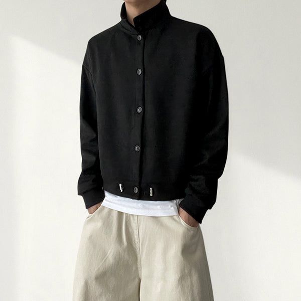 Dipp Soft String Snap High Neck Cardigan