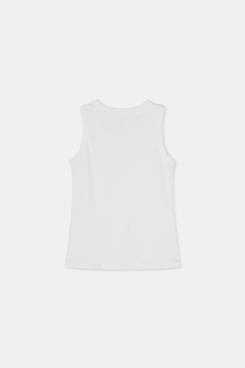 Cotton Label Sleeveless_White