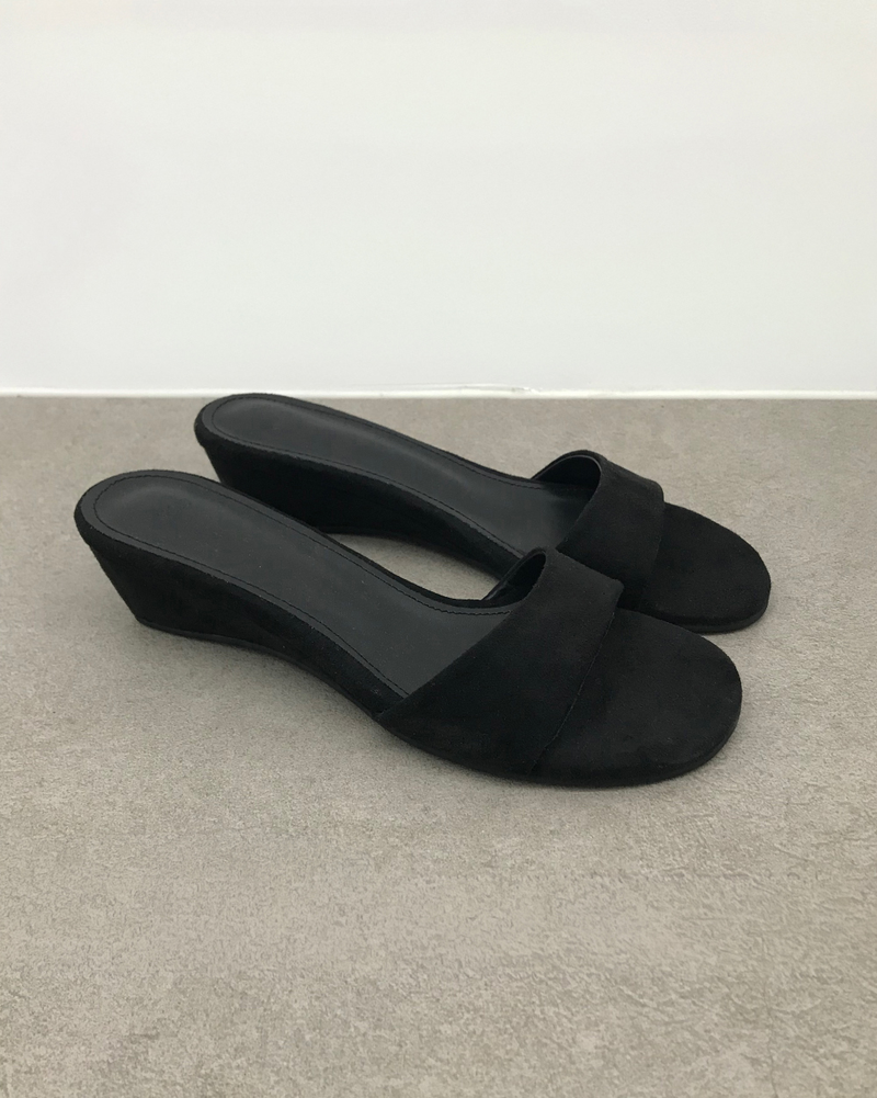 Rev Suede Wedge Mules (2color)