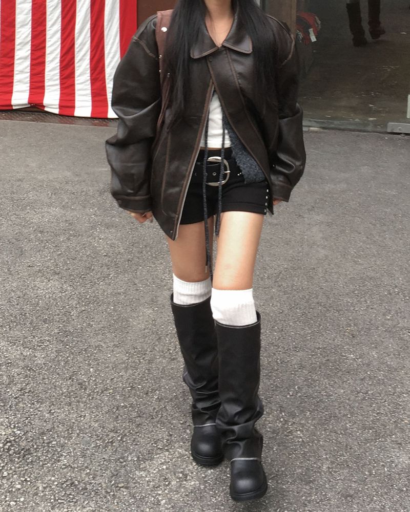 Vintage fold warmer boots