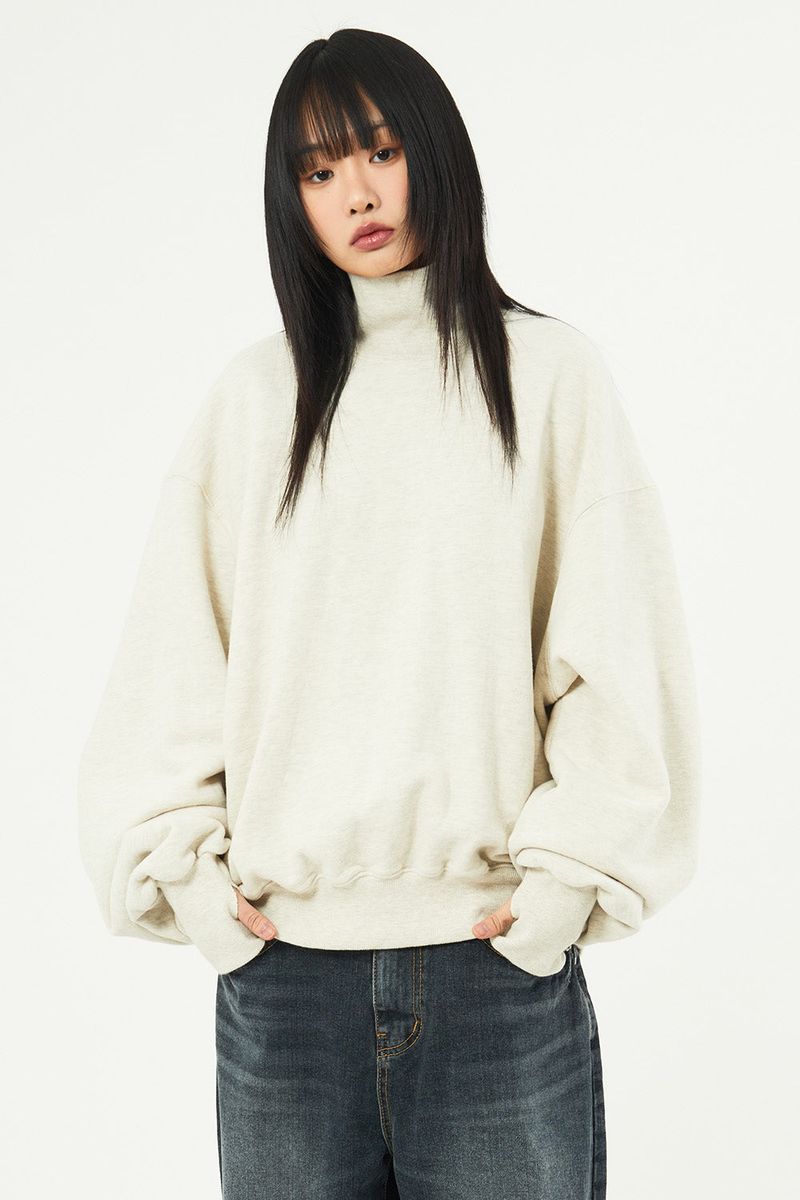 Raucohouse（ラウコハウス）の「Warmer fleece turtle-neck over sweatshirt（Tops）」