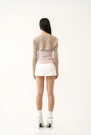 【即日発送】Athletic slit skirt - white 