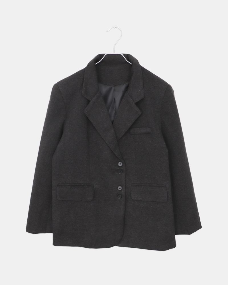 Yubil Button Collar Pocket Blazer Jacket