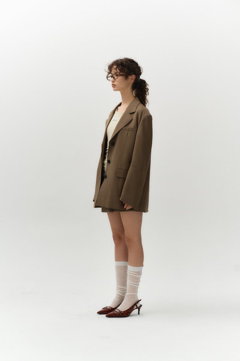 zip skirt (brown)