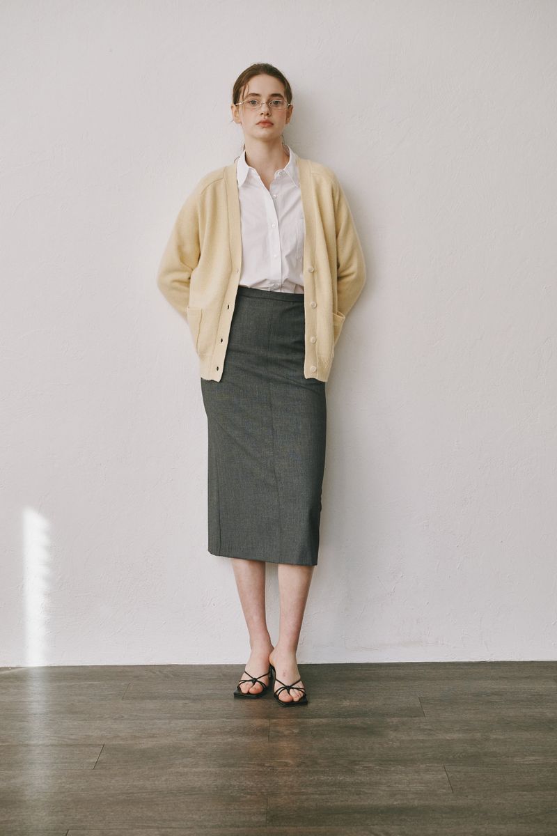 Loose cardigan (Yellow)