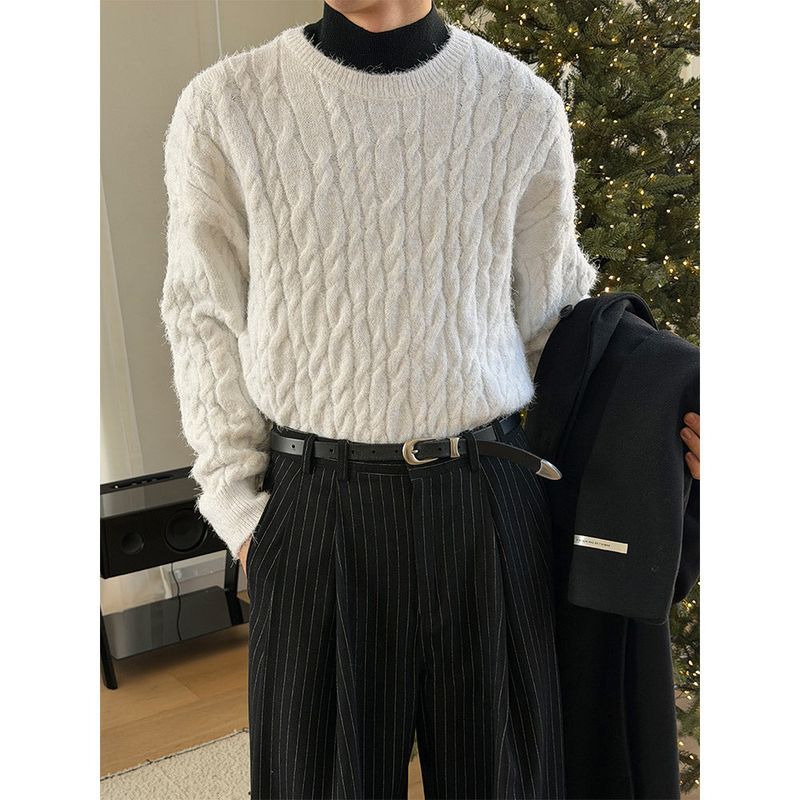 [Unisex] Angora cable knit(4color)