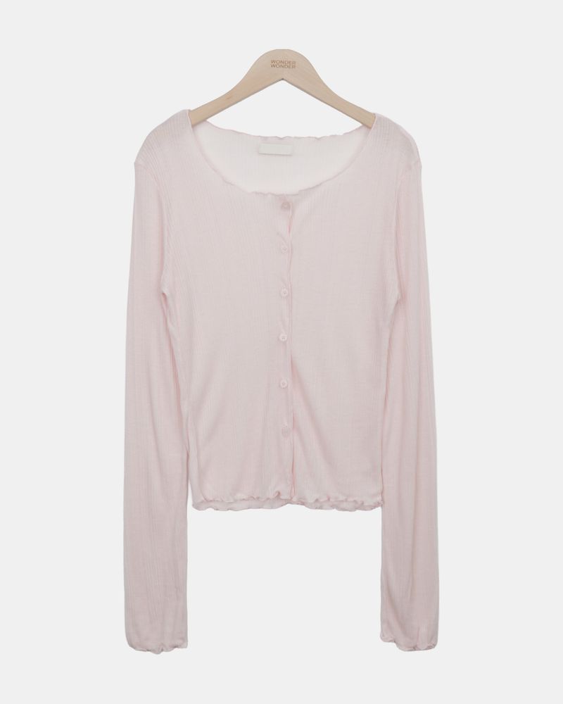 Rohin Frill Ribbed Cardigan
