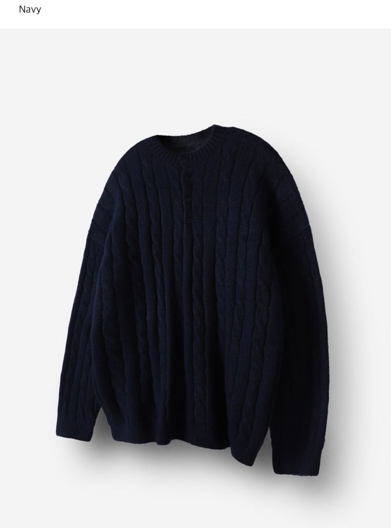 noi round button knit