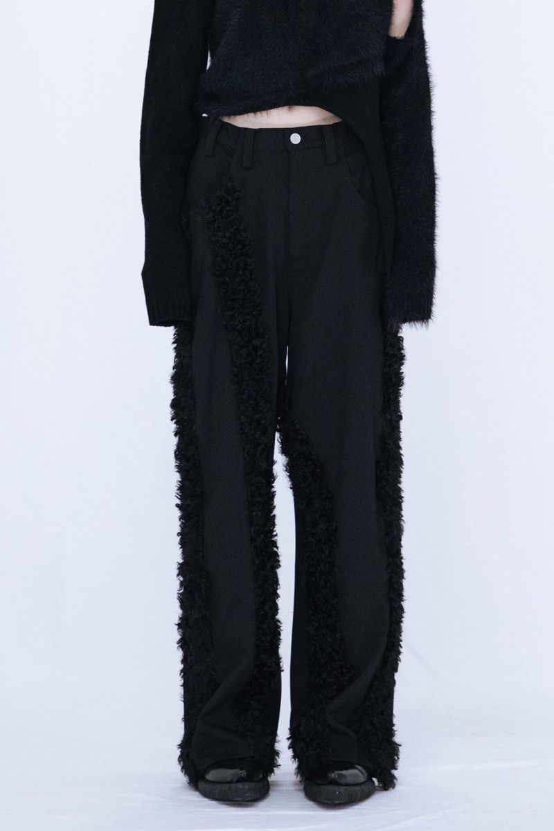 FUR STRAIGHT PANTS