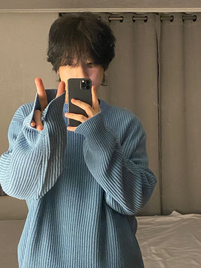 basic hachi round muji Knit 2C