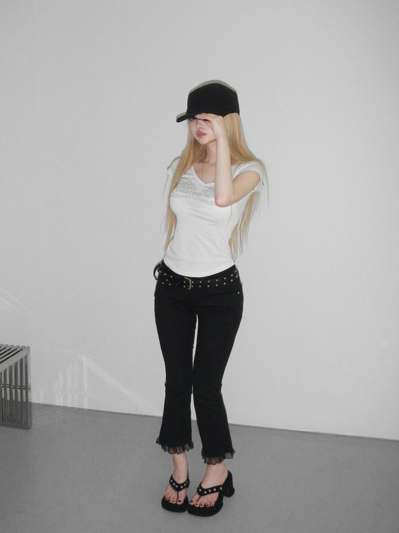 viviana corset cubic tee(4 color)