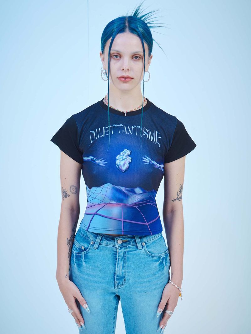 PURLPLE HEART CROP T