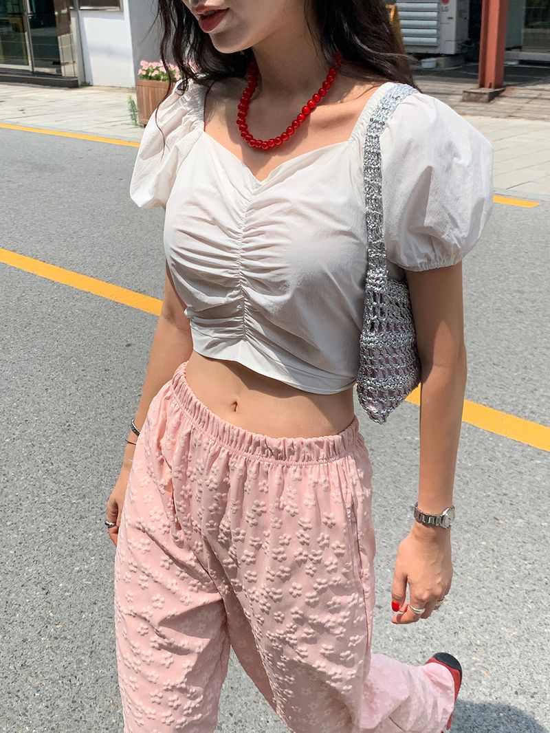 [MADE] PESTO FLOWER WIDE PANTS