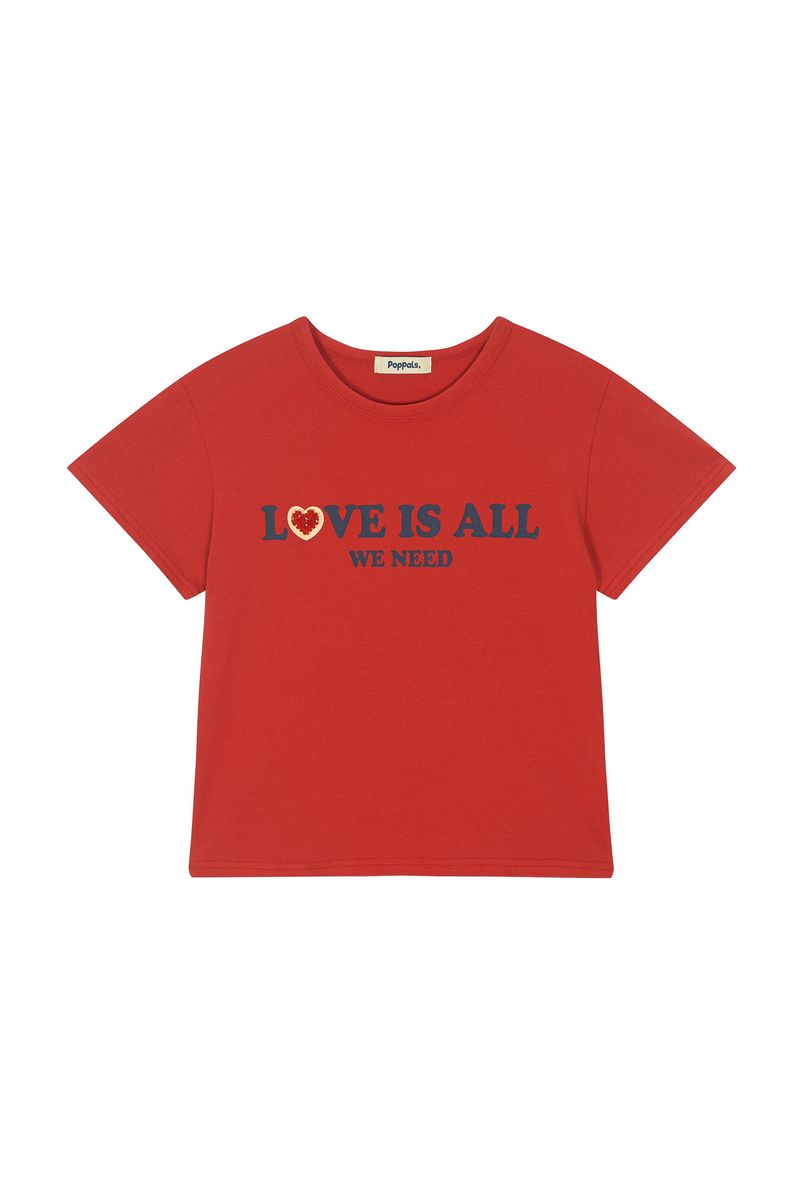 POPPALS（ポップパルズ）の「ラブマーク Tシャツ [Red]（トップス）」