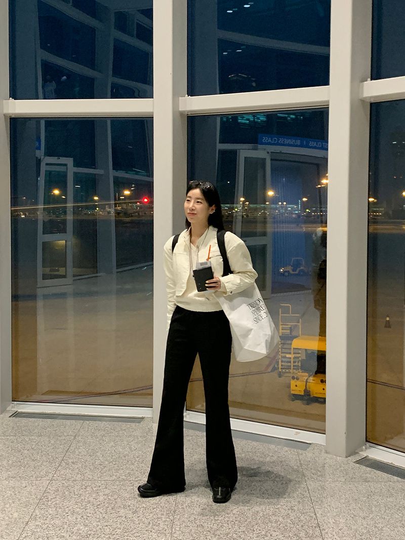[MADE] Airport long bootcut banding pants -Basic
