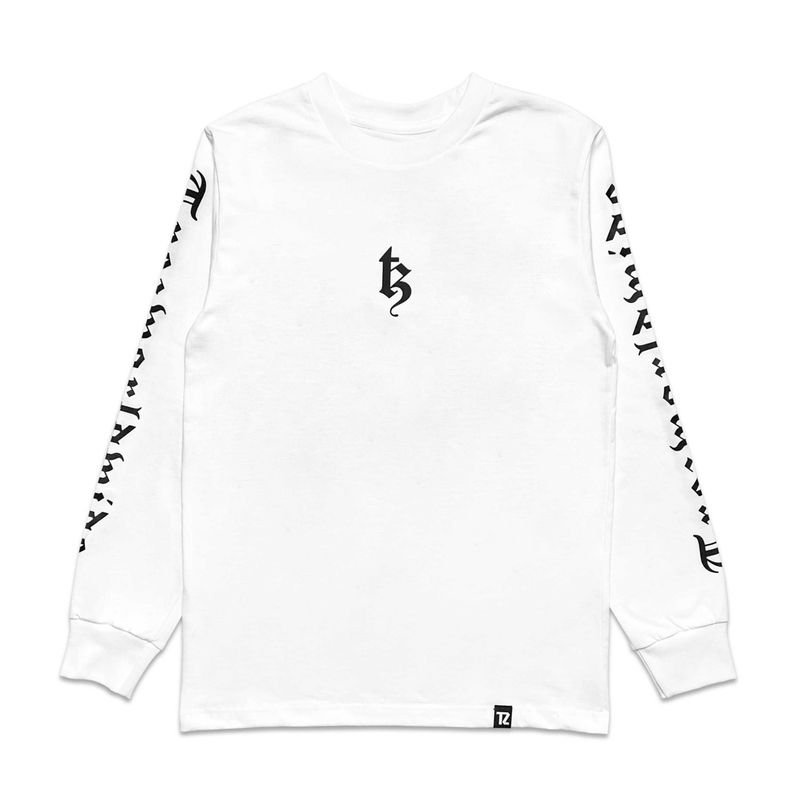 BE TREZ LS TEE - WHITE