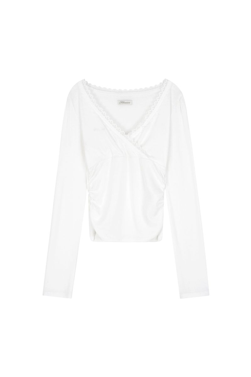 Vivienne Ballet Lace Top, White