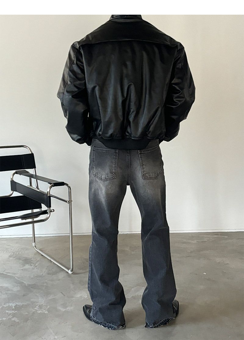  [S/F] Leather curve biker jakcet(2color)