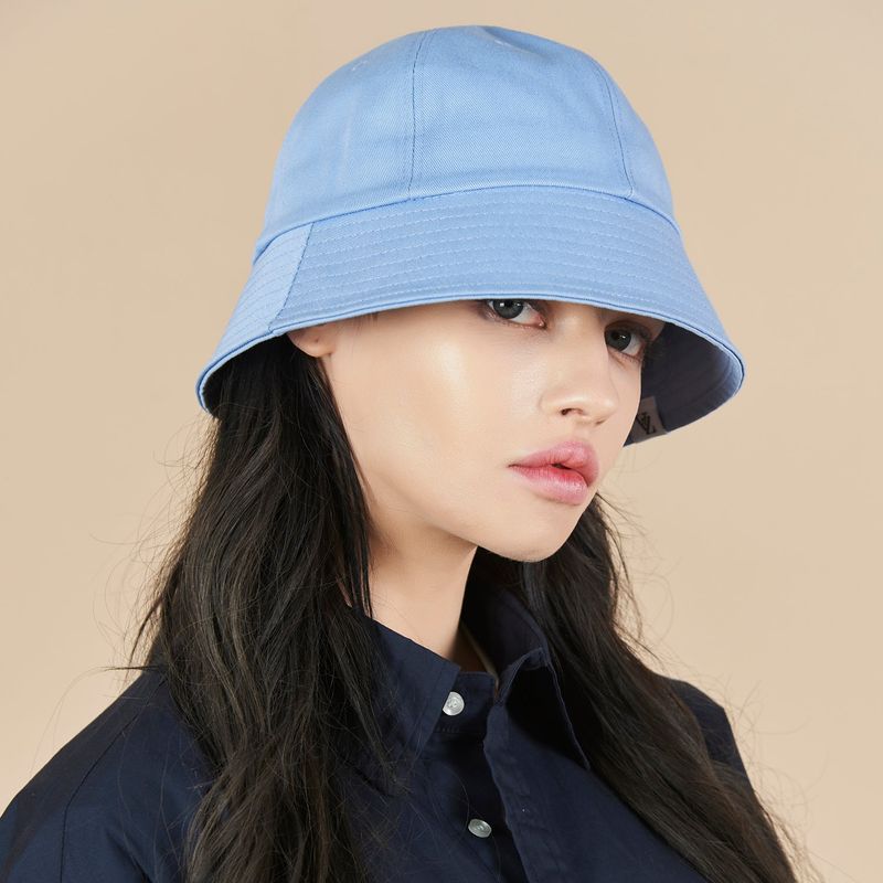 Monogram Label Round Bucket Hat Sky blue