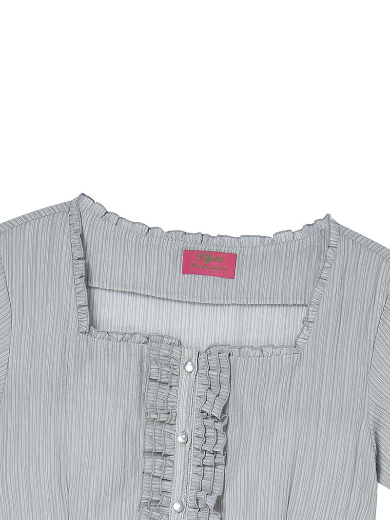 SQUARE BLOUSE GREY
