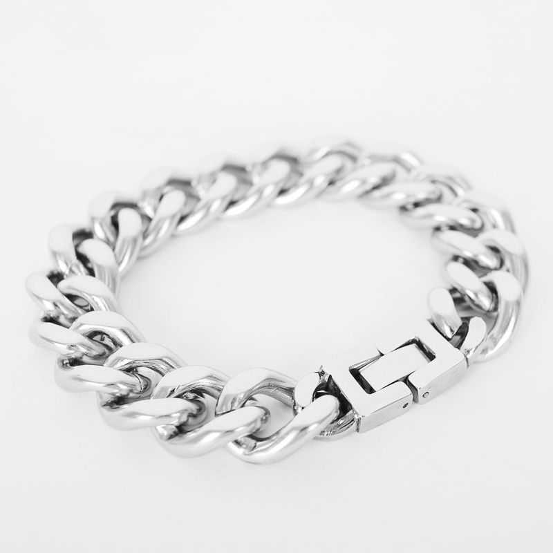 Thick chain bracelet stainless steel_CLEF OG NO.2 BRC