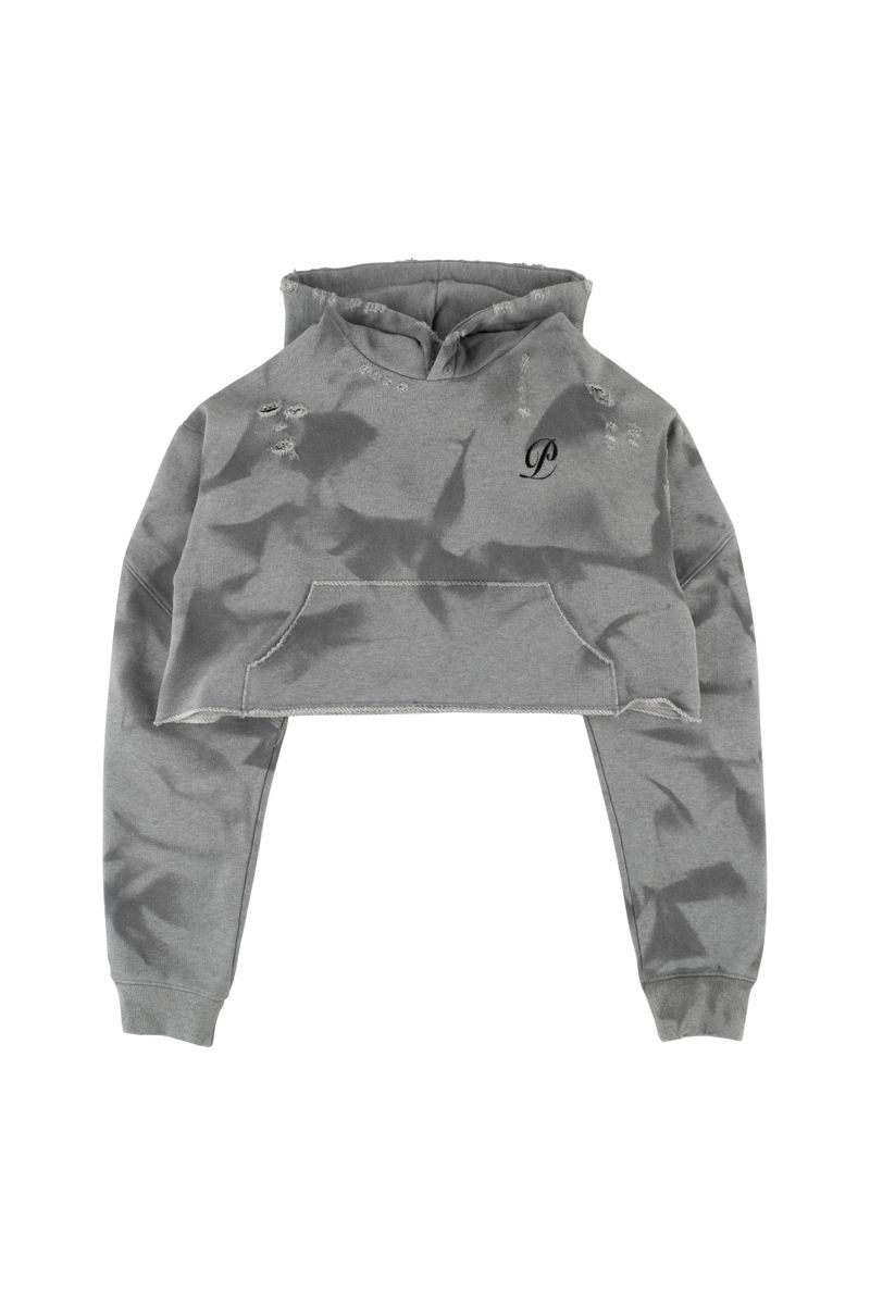 Crop Damage Sweatshirt (GRAY)