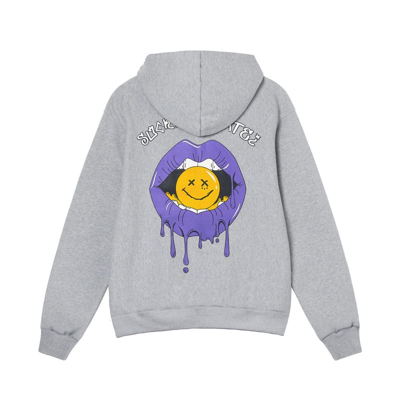 ARCANE FUNK（アーケインファンク）の「PURPLE LIP HOODIE gray（Tops）」