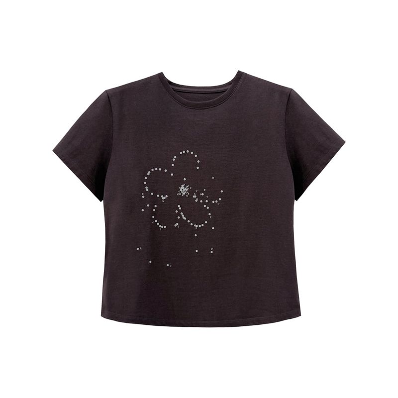 ドットドットTシャツ - ディープブラウン