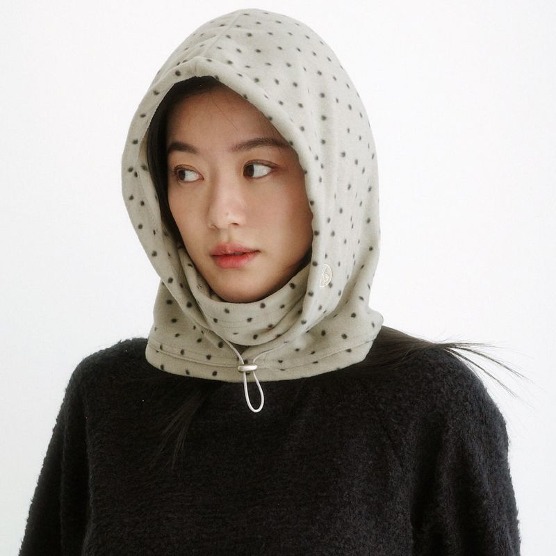 KOOKEESEE（クキシ）の「PolarFleece Balaclava (Mini dot grey)（Hats）」