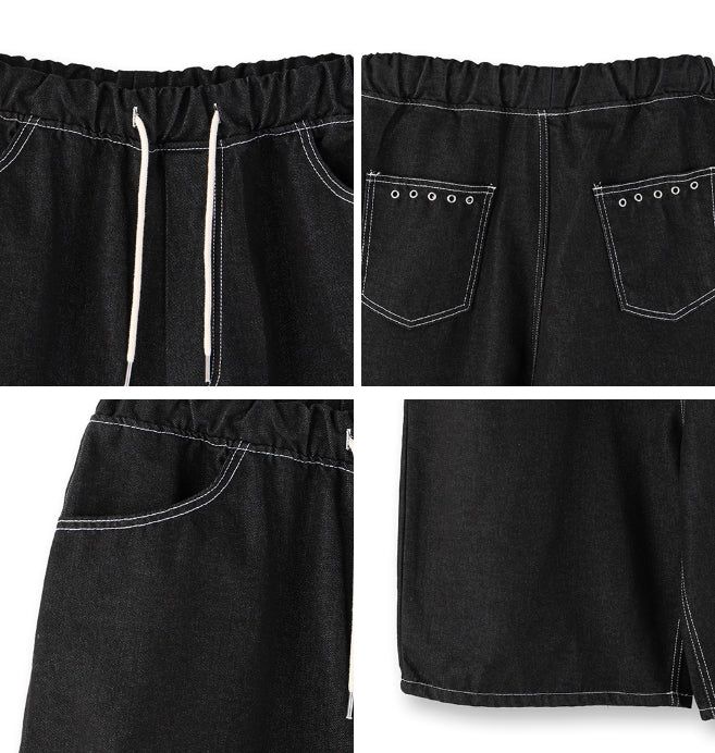 ビーン アイレット バミューダ デニム パンツ