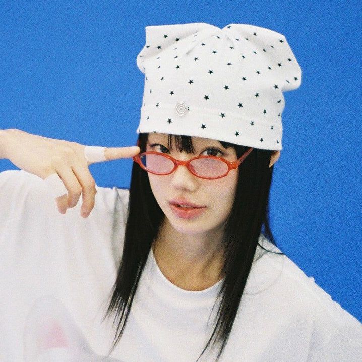 Cat Ear Star Beanie - WHITE