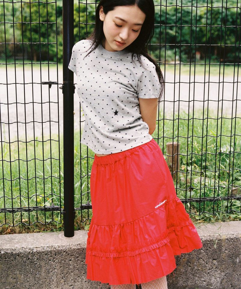WEBHOUSE（ウェブハウス）の「Bubble Ruffle Skirt - Red（Skirts）」