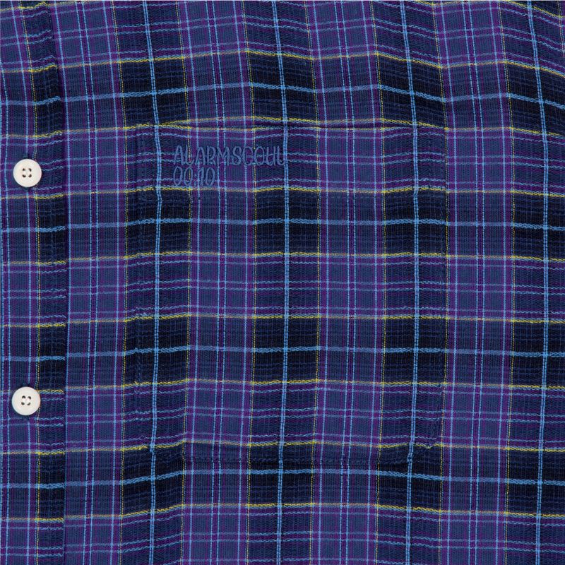 ALARM ONE POCKET CHECK SHIRT_BLUE