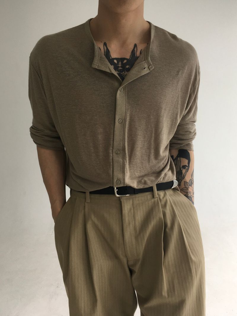 herring bermuda denim slacks(2colors)
