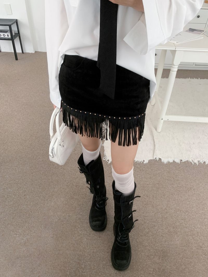 Kelvo Triple Buckle Belt Lace-Up Suede Oversole Long Boots (2 Colors)