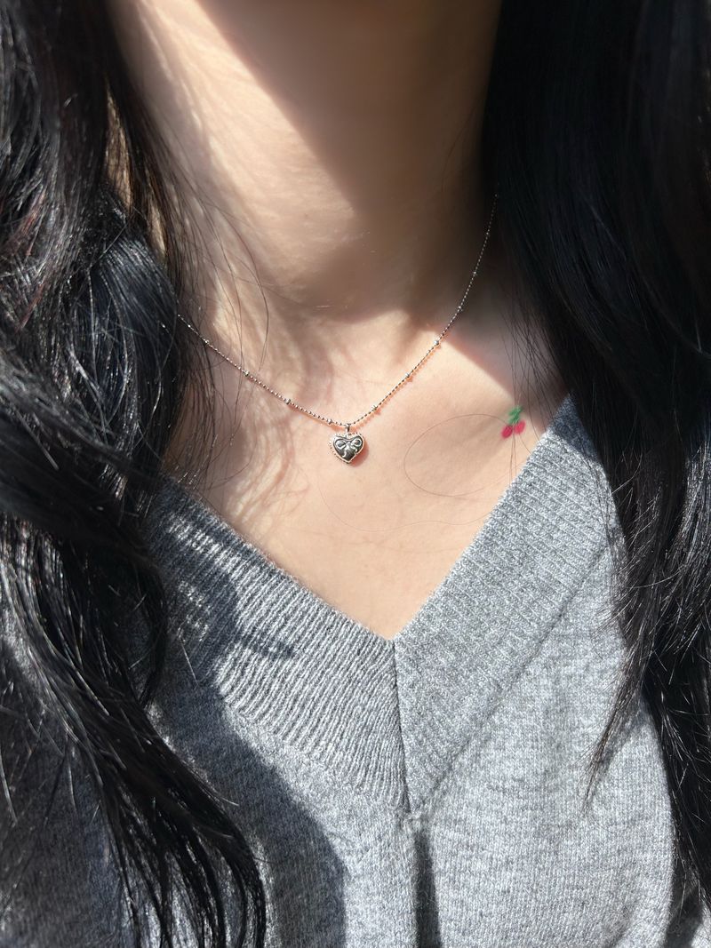 Ribbon Heart Necklace